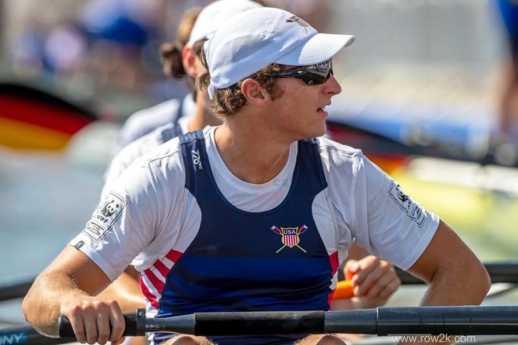 Ben Rowing at the 2023 World Rowing Championship