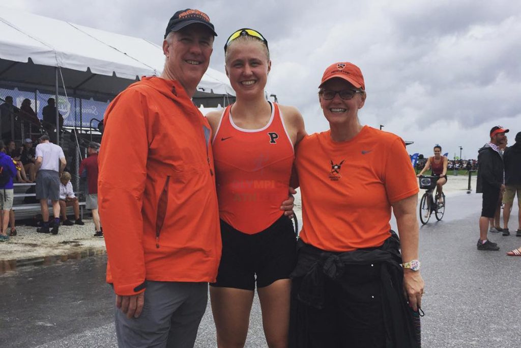 Claire Collins with her Parents