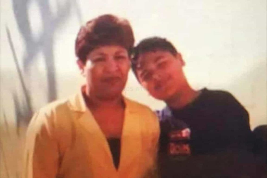 Jorge Salazar with his Mother