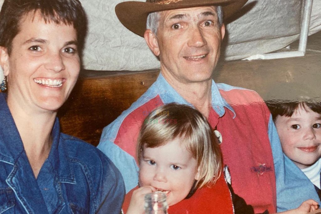 Molly Reckford with her Grandparents