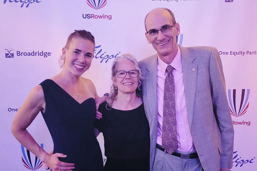 Molly Reckford with her Father and Mother