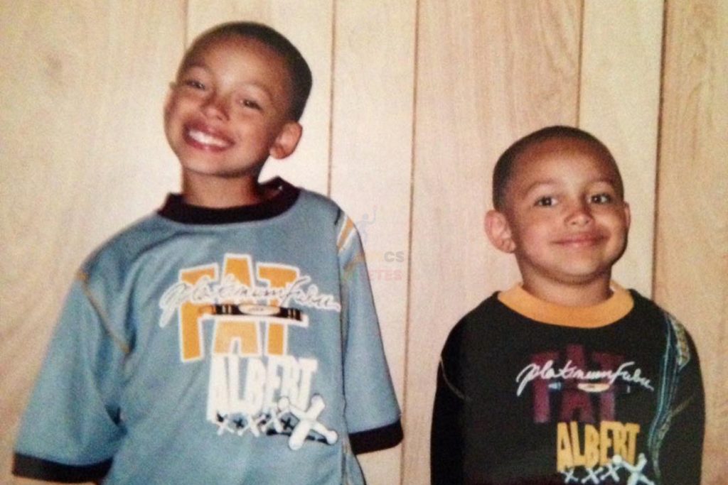 Aaron Brooks with his Brother Isiah Brooks in their Childhood