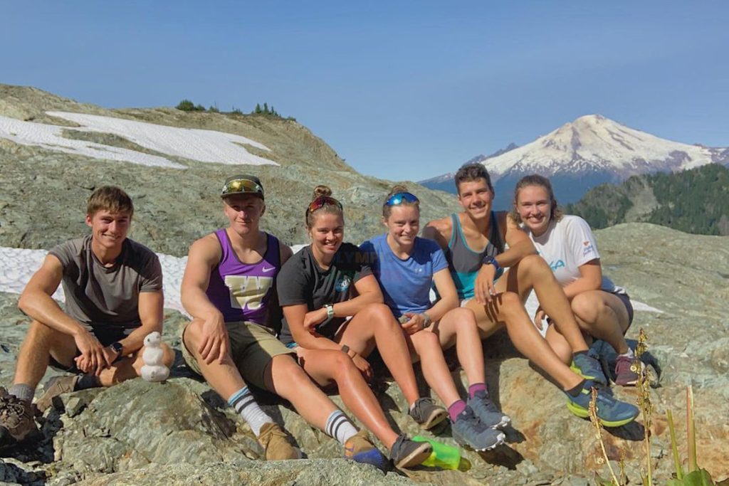 Aaron with his Friends Hiking