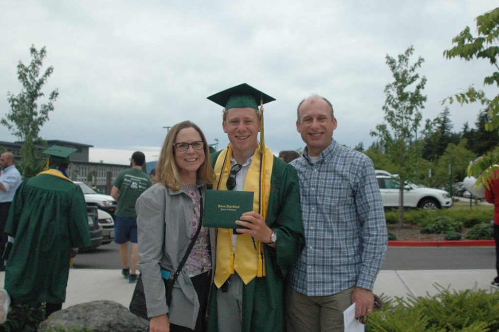 Jonas Ecker with his Parents Brian Ecker and Lana Ecker.