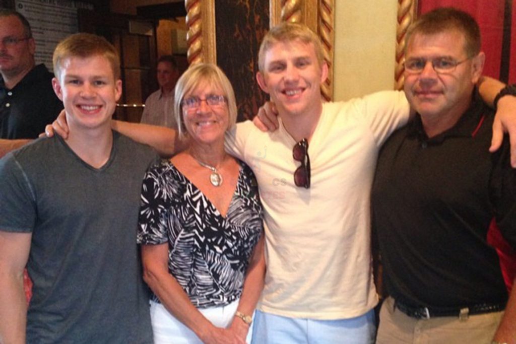 Kyle Dake with his Family Members