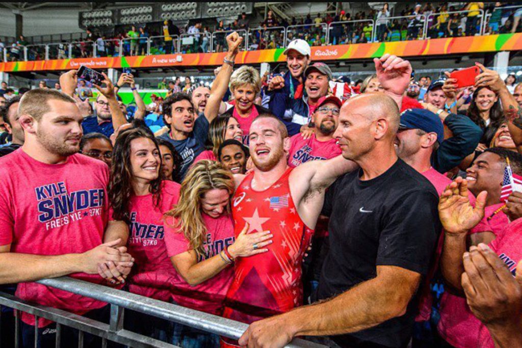 Kyle With his Family Members in the Olympics 2020