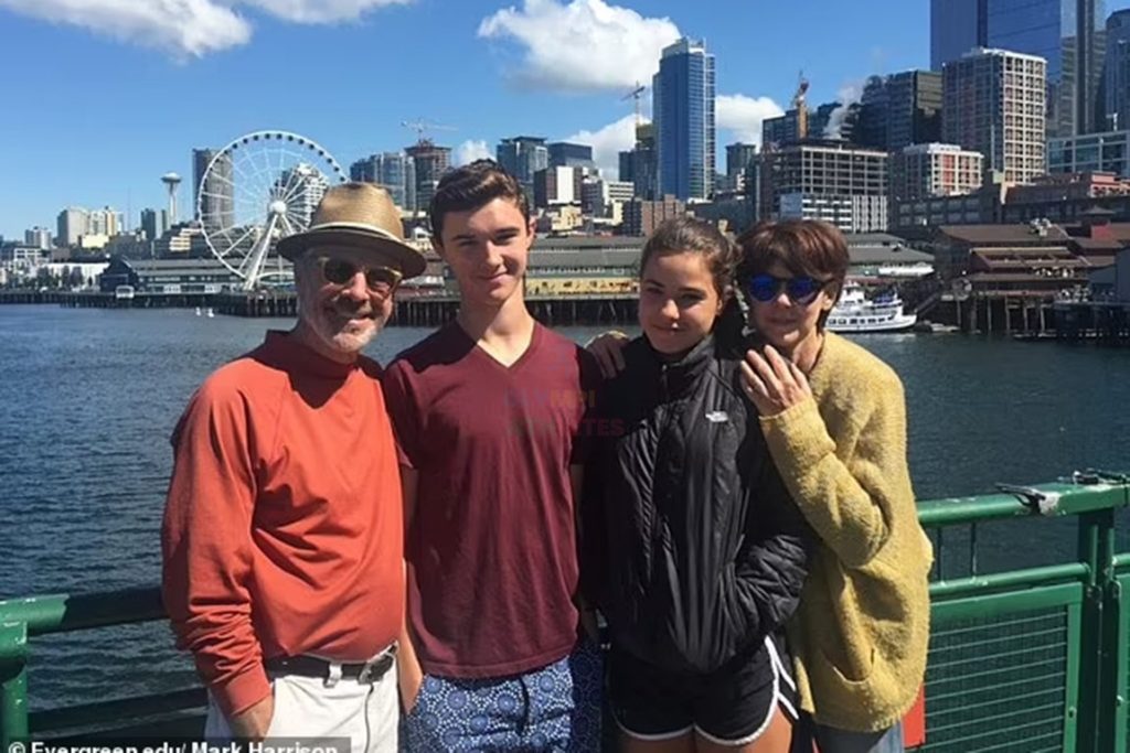 Nevin Harrison with her Parents and Brother